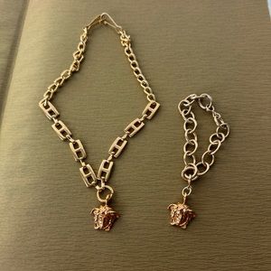 Versace Medusa Head Link Statement Necklace